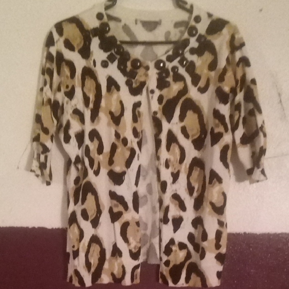 Chic Leopard Print Women's Blazer